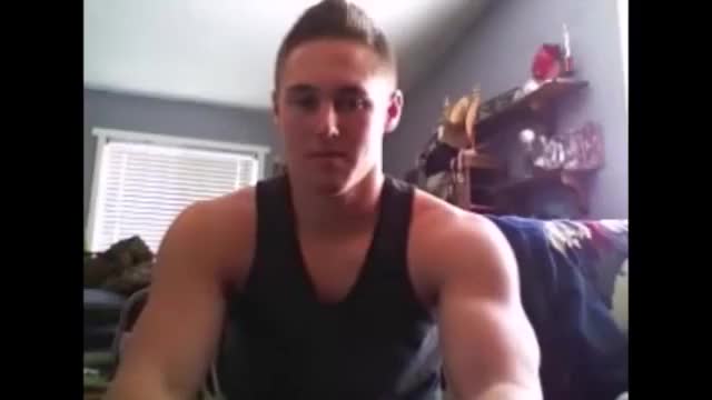 Hot guy jerking off solo