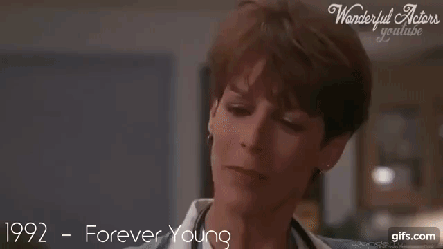 Jamie Lee Curtis Time-Lapse Filmography - Through the years, Before and  Now! animated gif