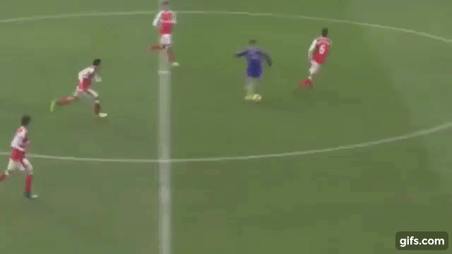 Eden Hazard Goal Chelsea vs Arsenal 2-0 - Premier League - 04/02/2017 HD animated  gif