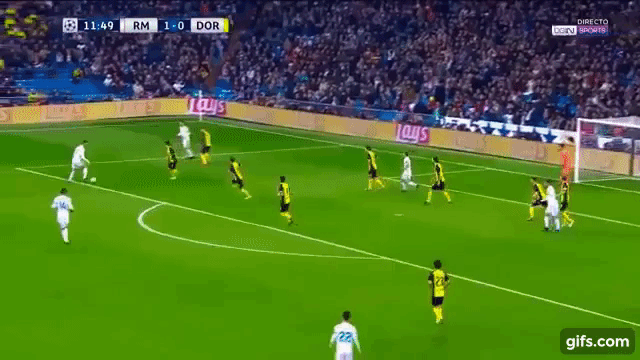 Cristiano Ronaldo goal against Dortmund animated gif
