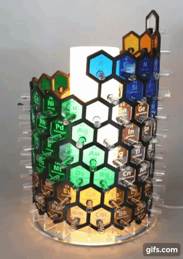 3D Periodic Table Lamp animated gif