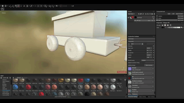 Adding texture to train in Substance Painter