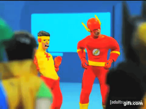 Super speed high five animated gif