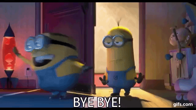 Bye bye Minions animated gif