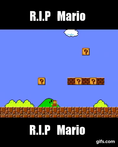 RIP Mario animated gif