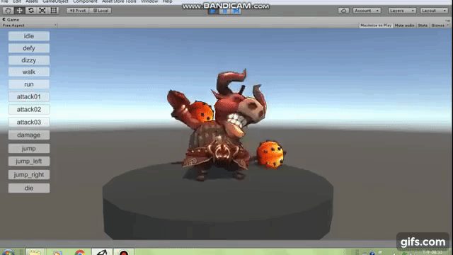 Unity 3D Character Boss Class - Bull animated gif