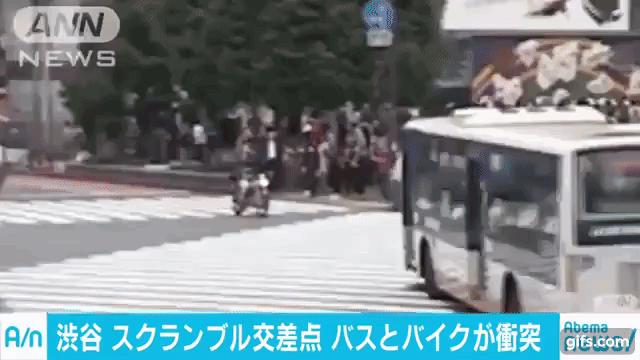 ライブカメラにばっちり映っていた  渋谷スクランブル交差点事故の映像。