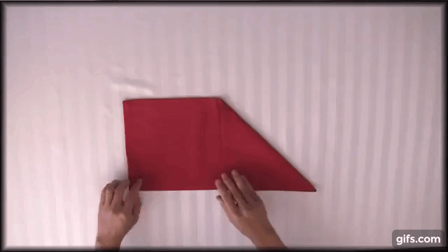 Napkin Folding - The Crown animated gif