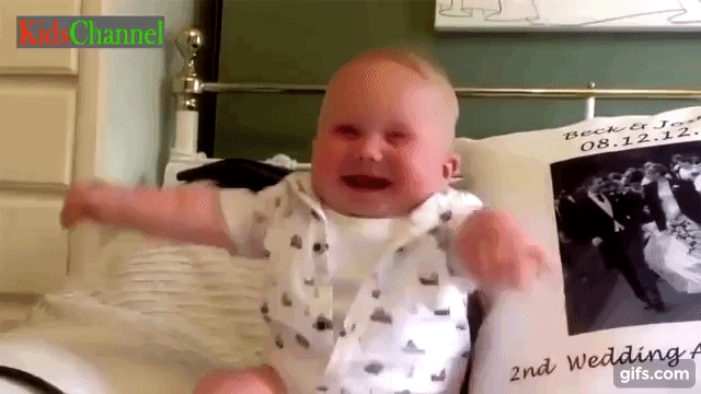 Funny Kids Laughing Hysterically Compilation ☆ Best Funny Babies Videos animated  gif