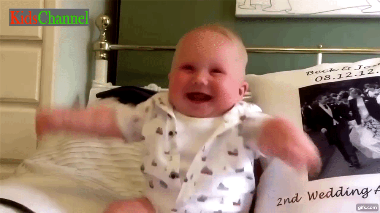 Funny Kids Laughing Hysterically Compilation ☆ Best Funny Babies Videos  animated gif