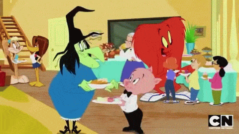 Hors d'Oeuvre Overload | The Looney Tunes Show | Cartoon Network animated  gif