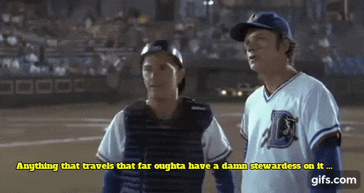 Bull Durham | "Man, that ball got outta here in a hurry" animated gif