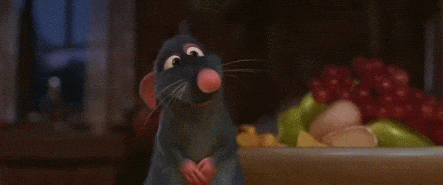 RATATOUILLE - Remy experiencing food as colour, shape and sou animated gif
