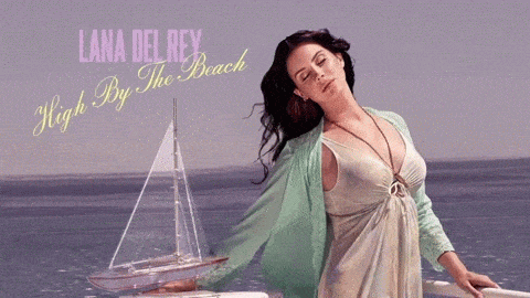 Lana Del Rey - High By The Beach (Official Audio) animated gif
