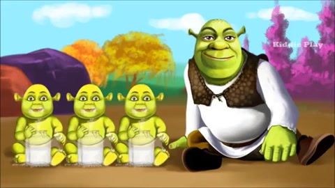 johny johny yes papa by shrek and his kids-Nursery Rhymes Compilation  animated gif