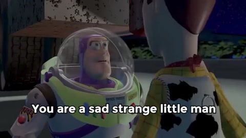 Buzz Lightyear: "You are a sad, strange little man and you have my pity."  animated gif