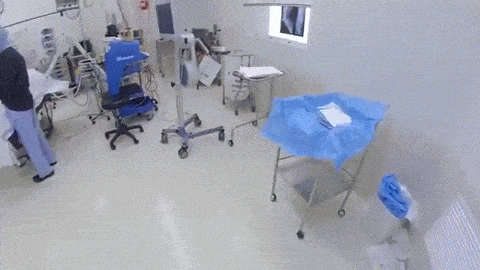 Knee replacement surgery (graphic) animated gif