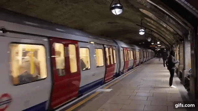 An S-Stock London Underground train