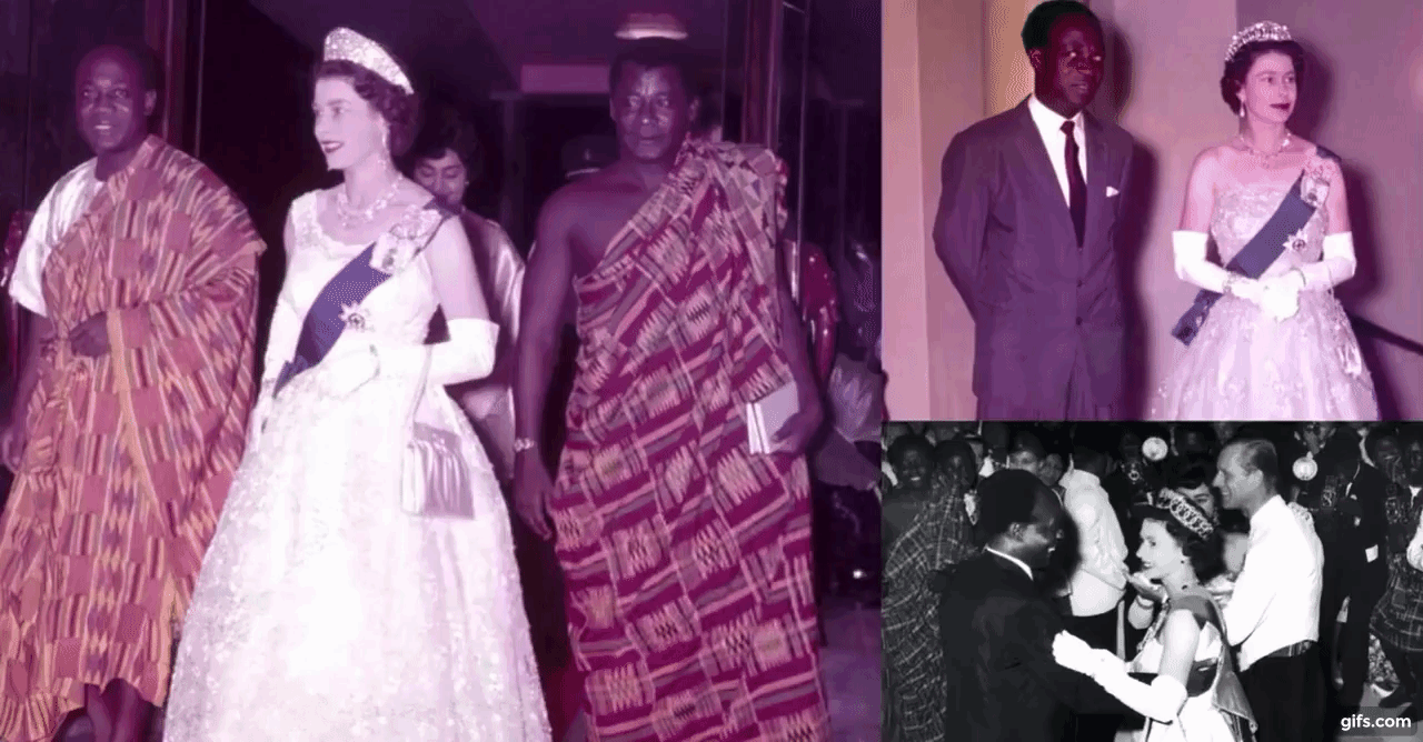Accra, 1961 - Queen Elizabeth II dances with Kwame Nkrumah