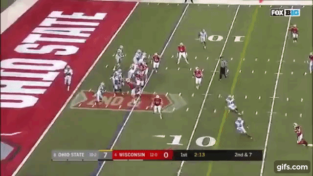 wisconsin finally scores in indy against ohio state, good job badgers