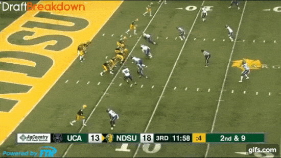 Trey Lance long run from end zone animated gif