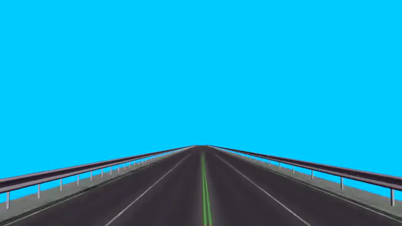 driving a Road / Highway - free green screen animated gif
