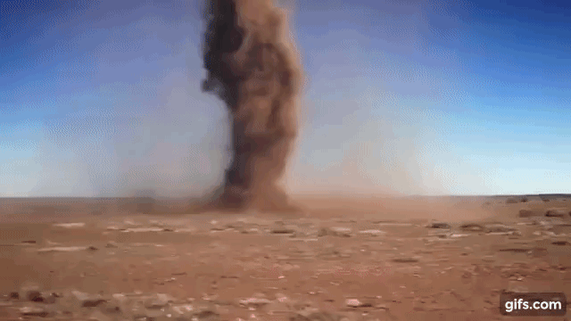 Crazy Guy Runs Into Outback Tornado To Take Selfie animated gif