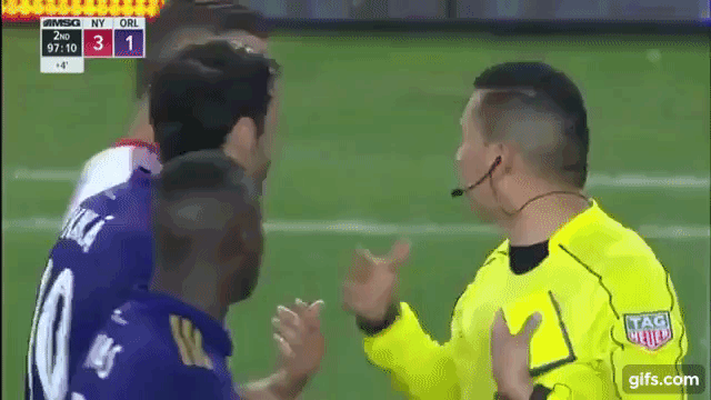 Kaka gets a funny red card in the American gif