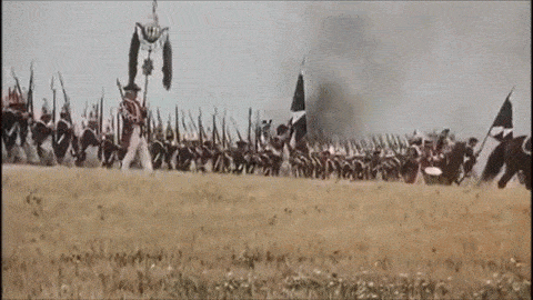 Silesian war battle scene animated gif
