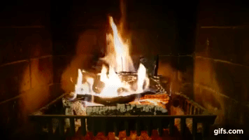 4K HD Fireplace / Yule Log - 1 Hour long - No watermark, No interruptions! animated  gif