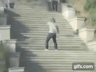 EpicFail Man Falls Down Stairs animated gif