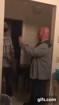 Man gets the shit slap out of him for not keeping his word. animated gif