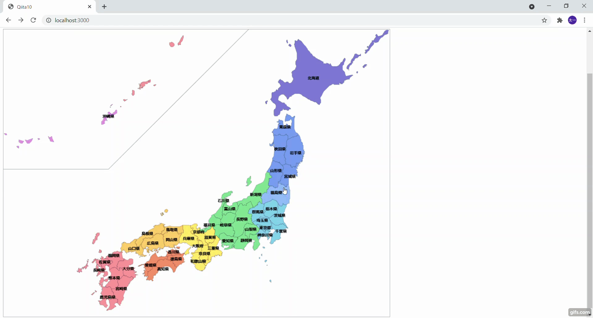 Japan Map Jsを使って日本地図を表示させる Qiita