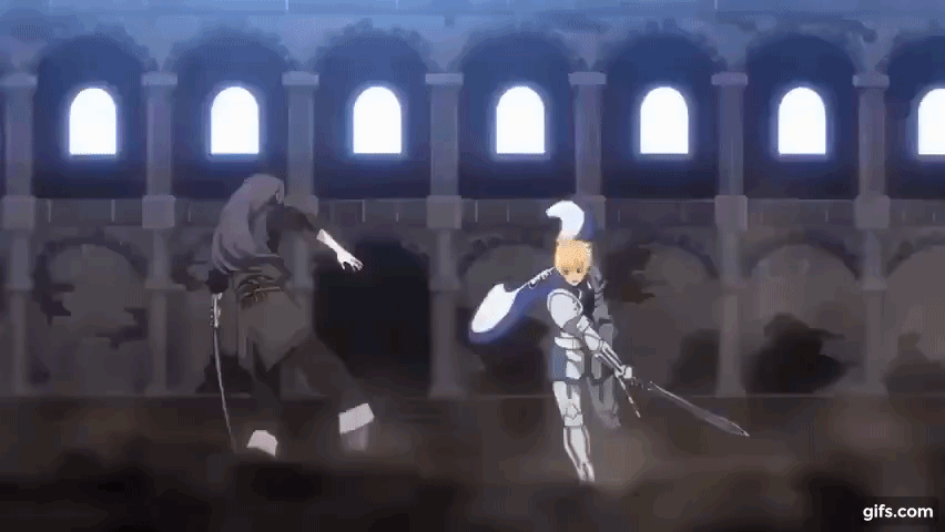 Anime fight animated gif
