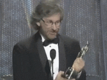 Steven Spielberg Wins Best Directing: 1994 Oscars animated gif