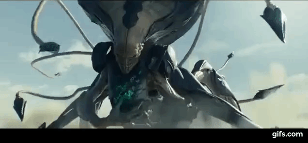 Independence Day Resurgence Final Battle - Harvester Queen animated gif