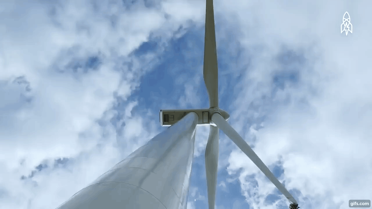 Climbing Wind Turbines for a Living | That's Amazing animated gif