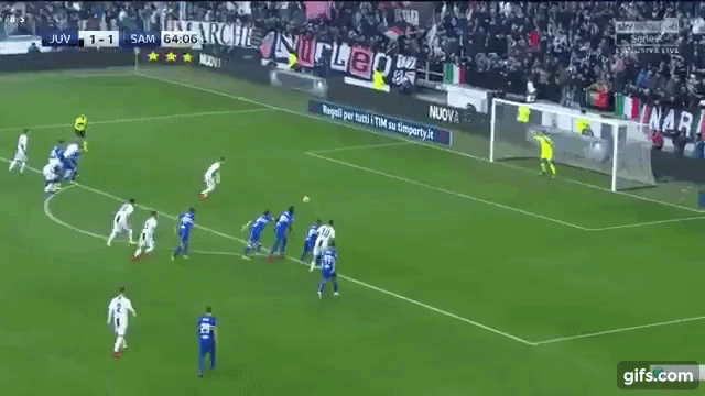 Juve Sampdoria 2-1 Cristiano Ronaldo GOAL animated gif