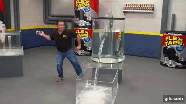 FLEX TAPE | Super strong waterproof tape animated gif