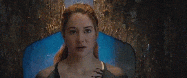 Divergent Scene : Knife Throwing At Tris animated gif