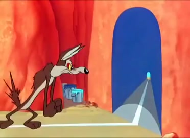Wile E. Coyote Runs into Wall animated gif