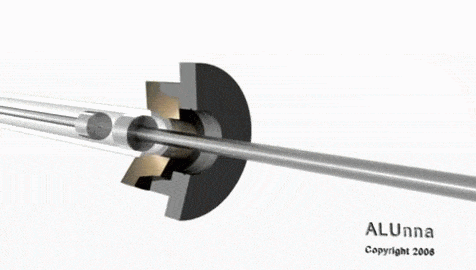 Drawing Process in Manufacturing / Aluminium tube Production animated gif