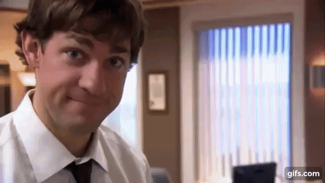 Jim Stares At the Camera Compilation In Chronological Order (S1 - S9) animated  gif
