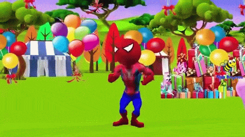 Spiderman Cartoons for Kids Happy Birthday Song Children Nursery Rhymes 3D  Animation animated gif
