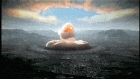 Hiroshima Nuclear Atomic Bomb Usa Attack On Japan 1945 Animated Gif