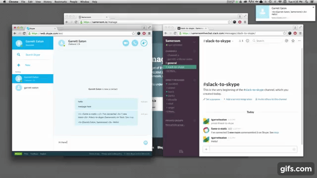 Team And Business Calls Made Easier Through Skype Integrated With Slack (image source: sameroom)