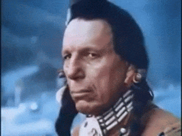 Keep America Beautiful - (Crying-Indian) - 70s PSA Commercial animated gif
