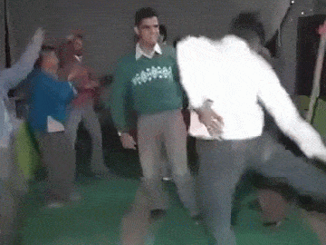 Very funny drunk Indian guy dancing epic fail animated gif