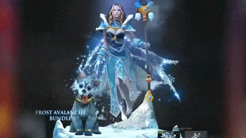Frost Avalanche Crystal Maiden Arcana custom animation preview Dota 2 animated  gif