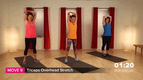 Full Body Stretching Exercises | Flexibility Workout | Class FitSugar animated  gif